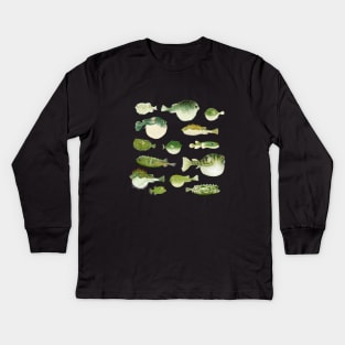 Puffer Fish Kids Long Sleeve T-Shirt